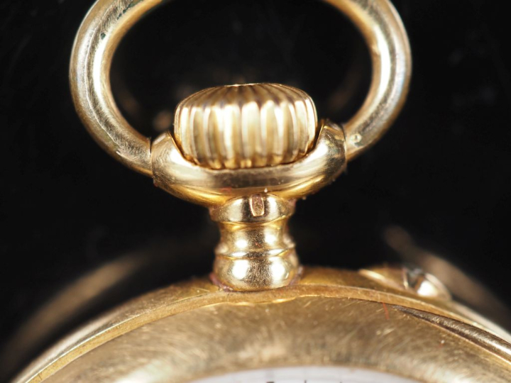 Henry CAPT, à Genève N°47801 Montre de gousset en or jaune 750.  Cadra