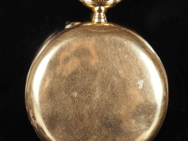 Henry CAPT, à Genève N°47801 Montre de gousset en or jaune 750.  Cadra