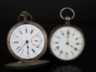 Vente aux enchères LONGINES Montre aveugle de gousset en argent 800. Cadran à chiffres ro