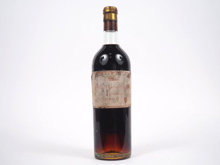 1 BOUTEILLE CHÂTEAU D'YQUEM 1er CCS SAUTERNES - 1921 - BG/EA/CAPSULE S
