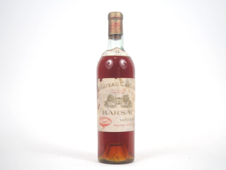 Vente aux enchères 1 BOUTEILLE CHÂTEAU CAILLOU "CRÈME DE TÊTE" CC SAUTERNES - 1943 - LB/E