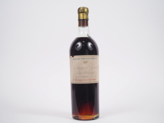 Vente aux enchères 1 BOUTEILLE CHÂTEAU D'YQUEM 1er CCS SAUTERNES - 1944 - LB-HEP/CAPSULE 