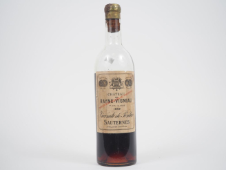 Vente aux enchères 1 BOUTEILLE CHÂTEAU RAYNE VIGNEAU 1er CC SAUTERNES - 1949 - GRANDE VID