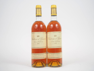 Vente aux enchères 2 BOUTEILLES CHÂTEAU D'YQUEM 1er CCS SAUTERNES - 1979 - BG-LB/ELA/ELT 