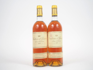 Vente aux enchères 2 BOUTEILLES CHÂTEAU D'YQUEM 1er CCS SAUTERNES - 1979 - BG-LB/EA/ELT 