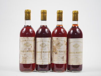 Vente aux enchères 4 BOUTEILLES CHÂTEAU LAROSE MONTEILS SAUTERNES - 1982 - 2 BG/ET