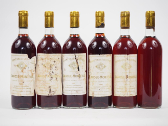 Vente aux enchères 6 BOUTEILLES CHÂTEAU LAROSE MONTEILS SAUTERNES - 1982 - BG/ET/EA/1 BOU