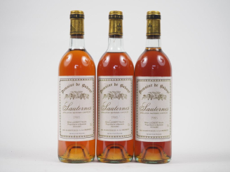 Vente aux enchères 3 BOUTEILLES DOMAINE DE BABOYE SAUTERNES - 1985 - 2 LB 