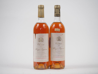 Vente aux enchères 2 BOUTEILLES CHÂTEAU RAYNE VIGNEAU 1er CC SAUTERNES - 1987 - 1 LB/1 HE