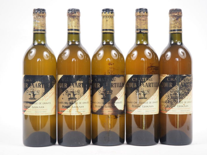 5 BOUTEILLES CHÂTEAU LATOUR MARTILLAC GCC GRAVES - 1989 - BG/EA/CAPSUL