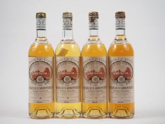 Vente aux enchères 4 BOUTEILLES CHÂTEAU CARBONNIEUX GCC GRAVES - 1990 - 1 BG/CAPS SALES 