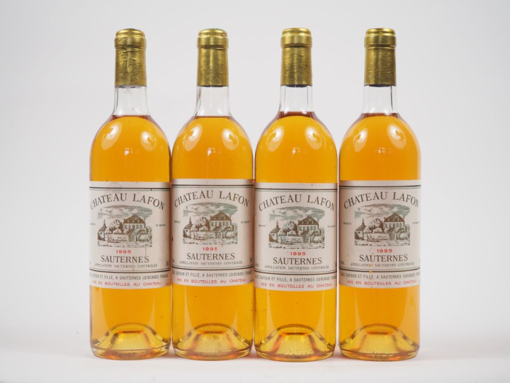 4 BOUTEILLES CHÂTEAU LAFON SAUTERNES - 1995 - BG