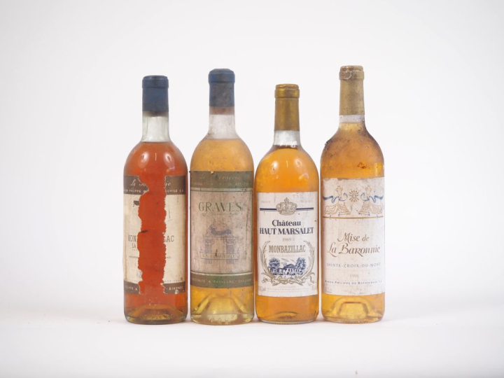 4 BOUTEILLES : 1 CHÂTEAU HAUT MARSALET MONBAZILLAC 1989 - 1 MONBAZILLA