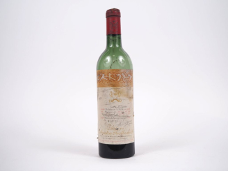 Vente aux enchères 1 BOUTEILLE CHÂTEAU MOUTON ROTHSCHILD 1er GCC PAUILLAC - 1965 - TRÈS G