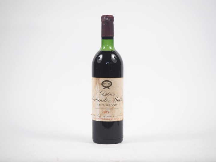 1 BOUTEILLE CHÂTEAU SOCIANDO MALLET HAUT MÉDOC - 1971 - LB-HEP/ET/EA/C