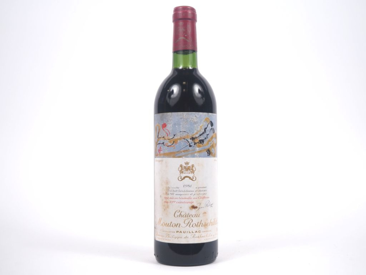 1 BOUTEILLE CHÂTEAU MOUTON ROTHSCHILD 1er GCC PAUILLAC - 1981 - BG/ELS