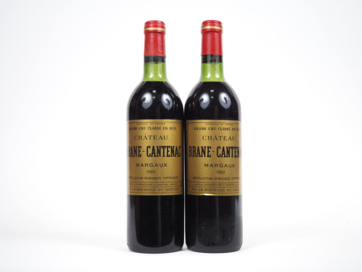 2 BOUTEILLES CHÂTEAU BRANE CANTENAC GCC MARGAUX - 1982 - LB/1 CAPSULE 
