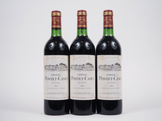 Vente aux enchères 3 BOUTEILLES CHÂTEAU PONTET CANET GCC PAUILLAC - 1982 - BG/ETLA 