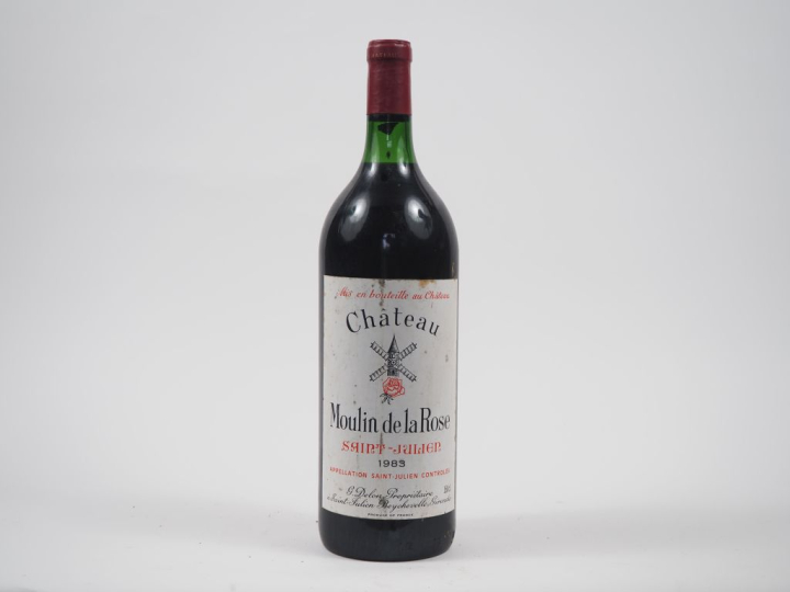1 MAGNUM CHÂTEAU MOULIN DE LA ROSE ST JULIEN - 1983 - BG/ELS 
