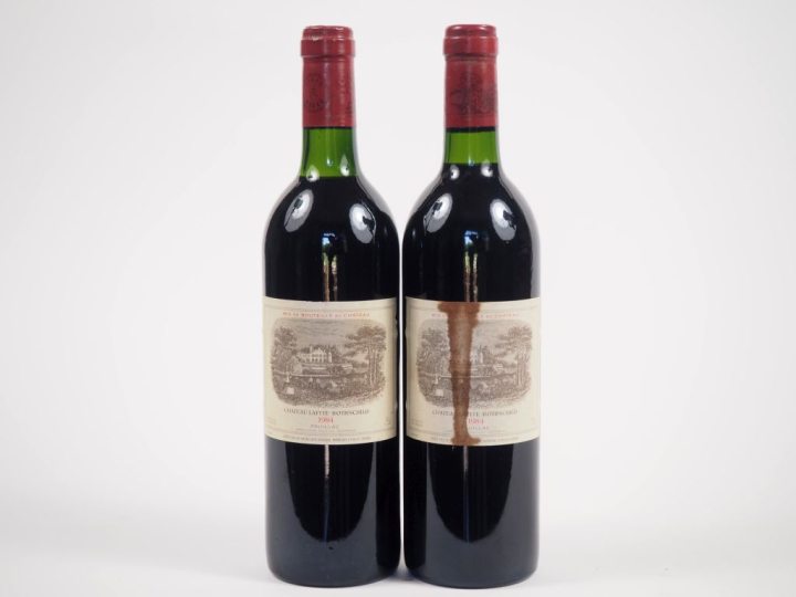 2 BOUTEILLES CHÂTEAU LAFITE ROTHSCHILD 1er GCC PAUILLAC - 1984 - 1 LB/