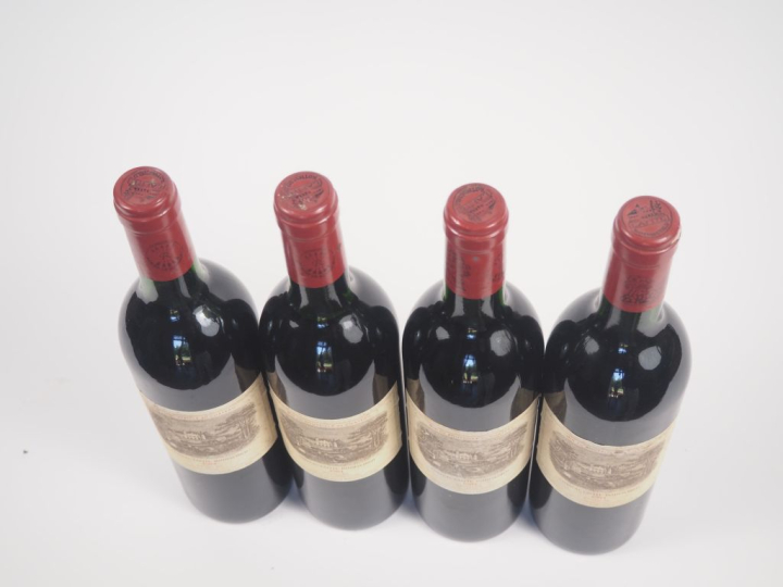 4 BOUTEILLES CHÂTEAU LAFITE ROTHSCHILD 1er GCC PAUILLAC - 1984 - 2 BG/