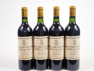 Vente aux enchères 4 BOUTEILLES CHÂTEAU PICHON LONGUEVILLE COMTESSE DE LALANDE GCC PAUILL