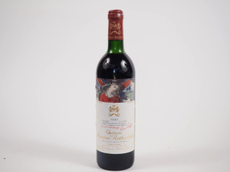Vente aux enchères 1 BOUTEILLE CHÂTEAU MOUTON ROTHSCHILD 1er GCC PAUILLAC - 1985 - LB/ÉTI