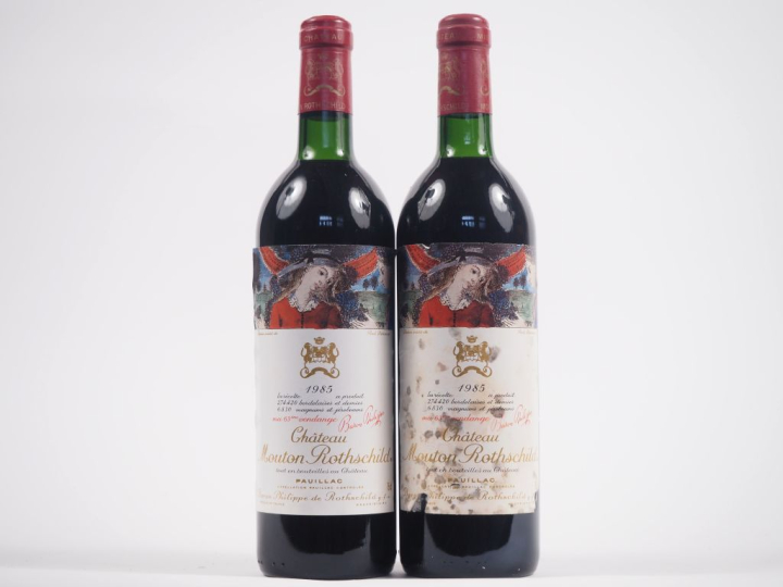 2 BOUTEILLES CHÂTEAU MOUTON ROTHSCHILD 1er GCC PAUILLAC - 1985 - 2 LB/