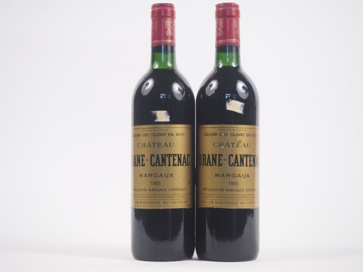 2 BOUTEILLES CHÂTEAU BRANE CANTENAC GCC MARGAUX - 1985 - 1 BG/1 LB