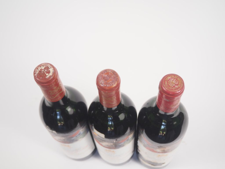 3 BOUTEILLES CHÂTEAU MOUTON ROTHSCHILD 1er GCC PAUILLAC - 1985 - MEP/1