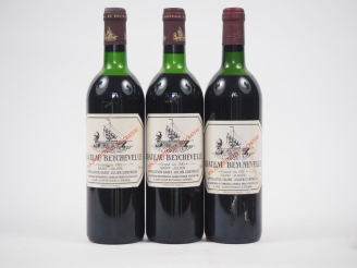 Vente aux enchères 3 BOUTEILLES CHÂTEAU BEYCHEVELLE GCC ST JULIEN - 1985 - 1 LB-HEP/2 HEP