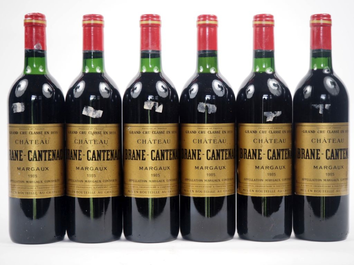 6 BOUTEILLES CHÂTEAU BRANE CANTENAC GCC MARGAUX - 1985 - 1 BG/4 BG-LB/