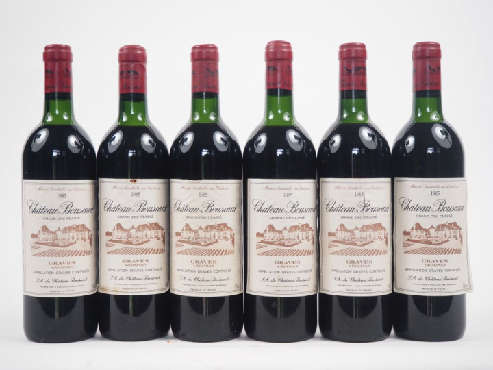6 BOUTEILLES CHÂTEAU BOUSCAUT GCC GRAVES - 1985 - 3 LB/3 HEP