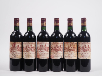Vente aux enchères 6 BOUTEILLES CHÂTEAU COS D'ESTOURNEL GCC ST ESTÈPHE - 1986 - 2 BG/ETT