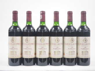 Vente aux enchères 6 BOUTEILLES CHÂTEAU LASCOMBES GCC MARGAUX - 1986 - 5 LB/1 HEP/2 ET
