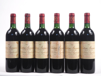 Vente aux enchères 6 BOUTEILLES CHÂTEAU BRANAIRE GCC ST JULIEN - 1987 - 2 BG/4 LB/3 ET