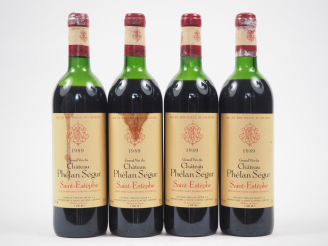 Vente aux enchères 4 BOUTEILLES CHÂTEAU PHÉLAN SÉGUR ST ESTÈPHE - 1989 - 3 MEP/1 BEP