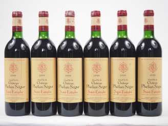 Vente aux enchères 6 BOUTEILLES CHÂTEAU PHÉLAN SÉGUR ST ESTÈPHE - 1989 - LB