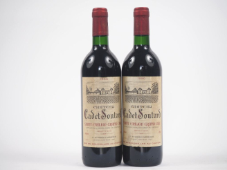 Vente aux enchères 2 BOUTEILLES CHÂTEAU CADET SOUTARD GC ST ÉMILION - 1990
