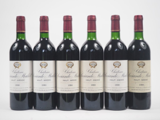 Vente aux enchères 6 BOUTEILLES CHÂTEAU SOCIANDO MALLET HAUT MÉDOC - 1990 - BG