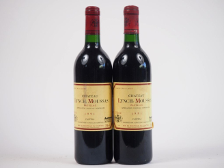 Vente aux enchères 2 BOUTEILLES CHÂTEAU LYNCH MOUSSAS GCC PAUILLAC - 1991 - 1 BG/BS 