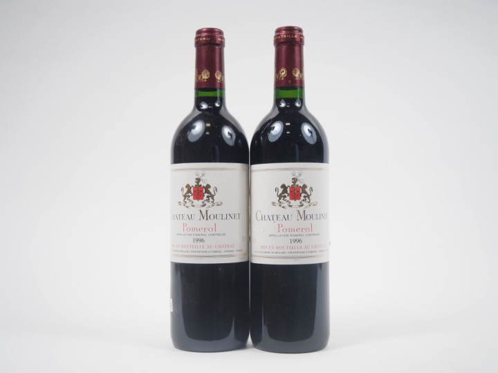 2 BOUTEILLES CHÂTEAU MOULINET POMEROL - 1996 