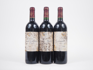 Vente aux enchères 3 BOUTEILLES CHÂTEAU SOCIANDO MALLET HAUT MÉDOC - 1996 - ETT