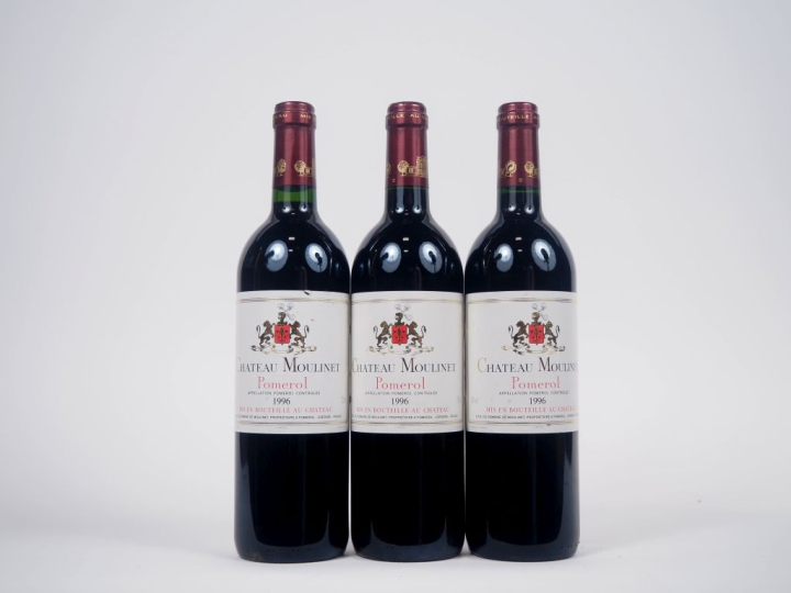 3 BOUTEILLES CHÂTEAU MOULINET POMEROL - 1996
