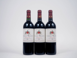Vente aux enchères 3 BOUTEILLES CHÂTEAU MOULINET POMEROL - 1996