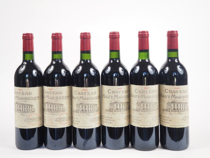 6 BOUTEILLES CHÂTEAU HAUT MARBUZET CBE ST ÉSTEPHE - 1997 - ELT 