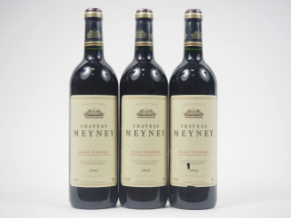 Vente aux enchères 3 BOUTEILLES CHÂTEAU MEYNEY ST ESTÈPHE - 2002 - 1 ELA 