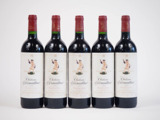 Vente aux enchères 5 BOUTEILLES CHÂTEAU D'ARMAILHAC GCC PAUILLAC - 2002