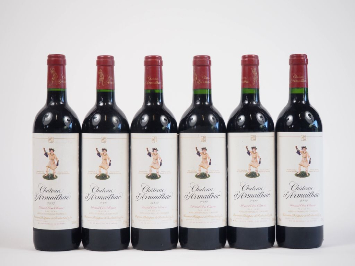 6 BOUTEILLES CHÂTEAU D'ARMAILHAC GCC PAUILLAC - 2002