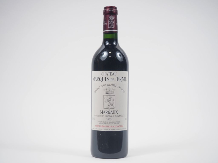1 BOUTEILLE CHÂTEAU MARQUIS DE TERME GCC MARGAUX - 2003